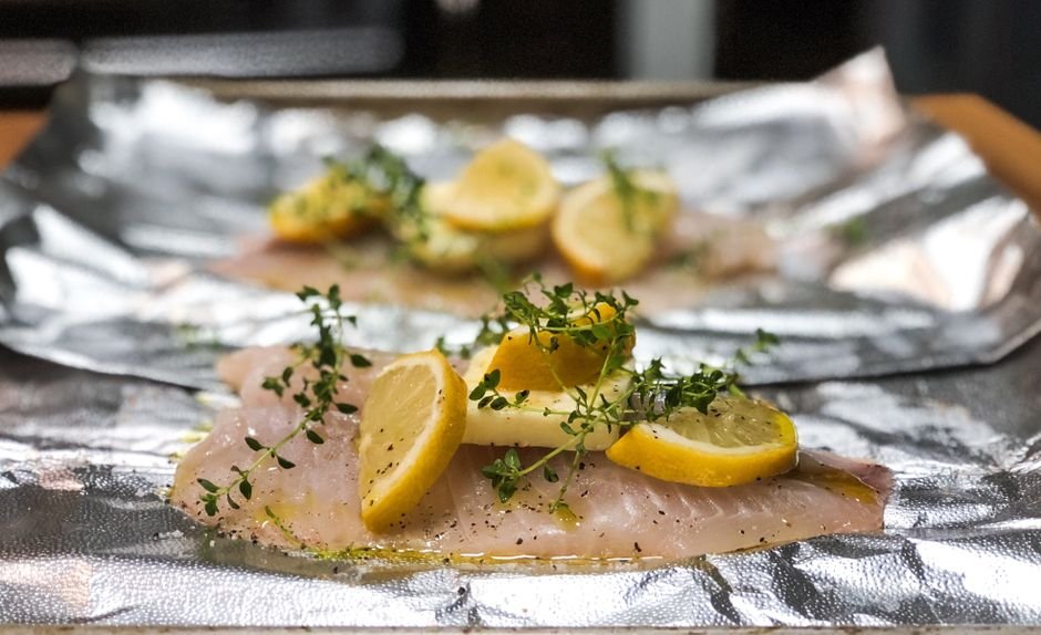 baked catfish fillet