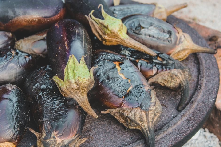 cooked eggplant