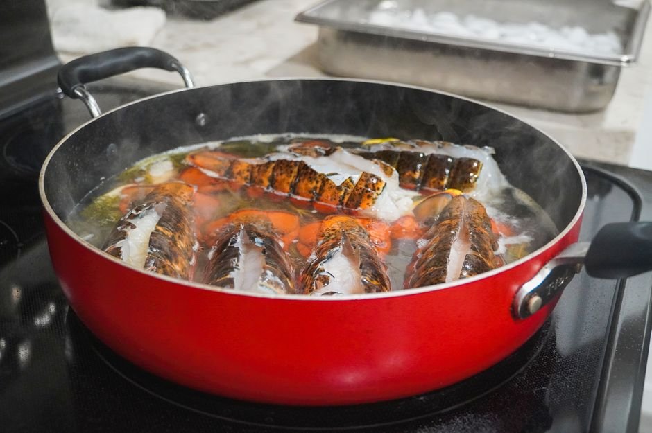 cooked lobster tail