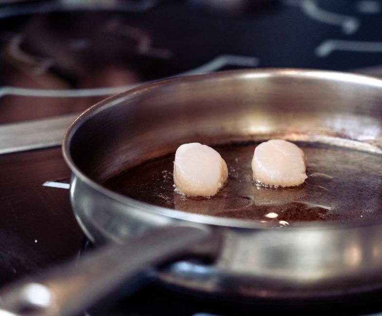 cooked scallops