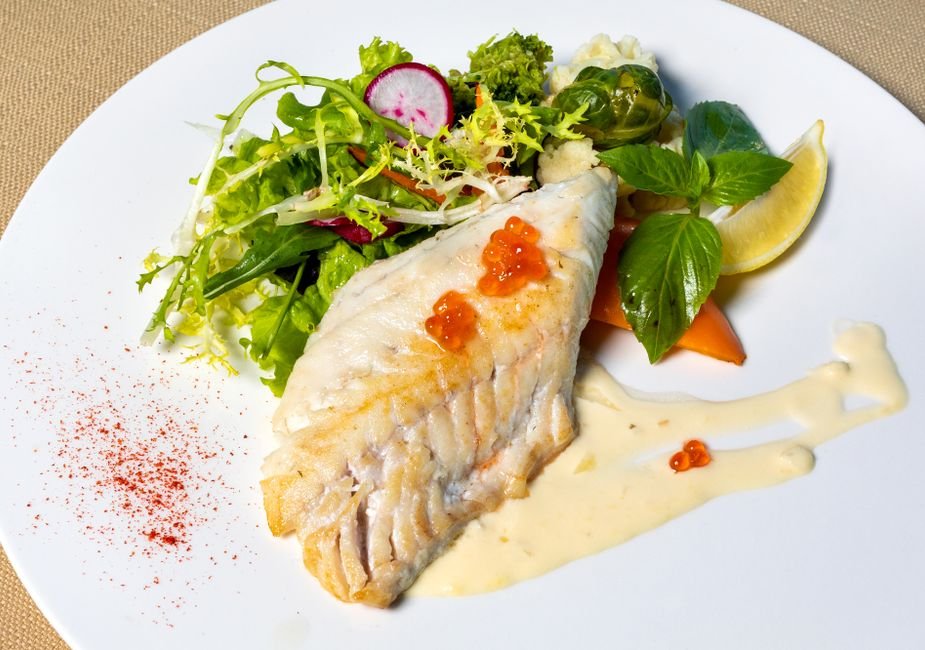 cooked trout fillet