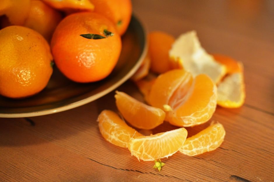 peeled orange segments