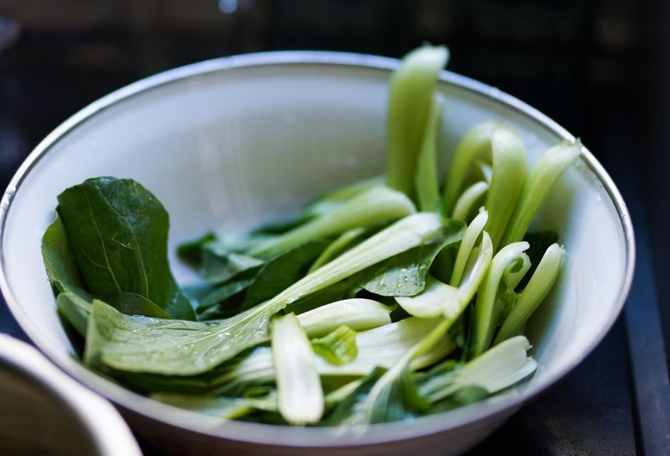 steamed bok choy