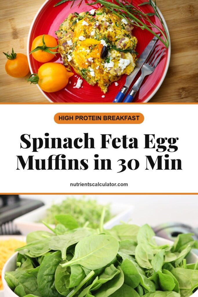 Spinach Feta Egg Muffins in 30 Min